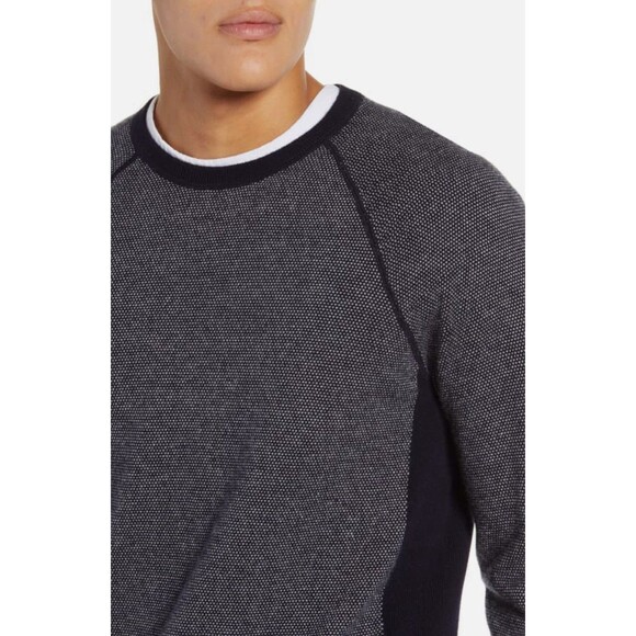 Vince Birdseye Crewneck Wool & Cashmere Sweater Mens Small Casual Soft Comfy NWT - Picture 4 of 12